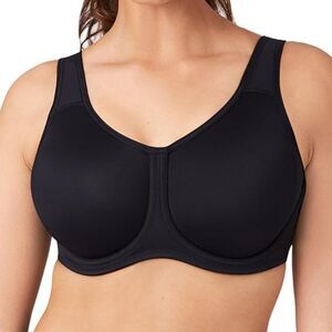 Wacoal Women's Simone Sport Unlined Full Coverage Underwire Sports Bra 34H Black